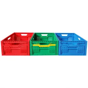 agriculture plastic Vented Foldable Crate for vegetable and fruit