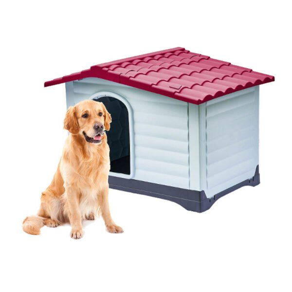 plastic dog house with door
