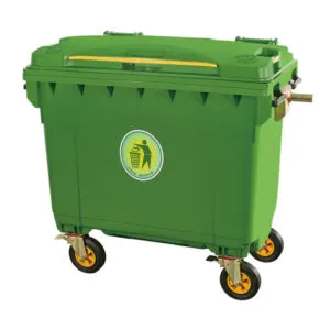 660L Plastic Trash Bin with Wheels